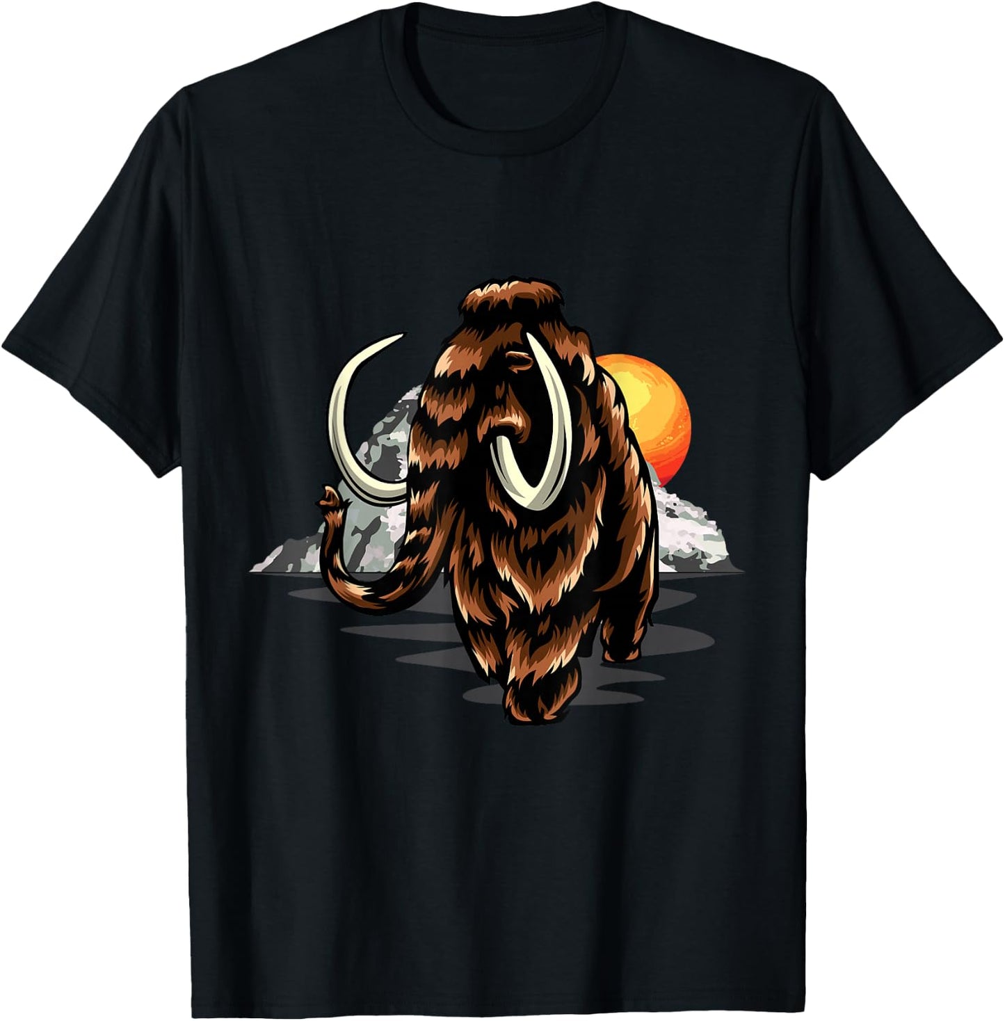 Wooly Mammoth Elephant Prehistoric Animal Pleistocene T-Shirt - T-Shirt | Black