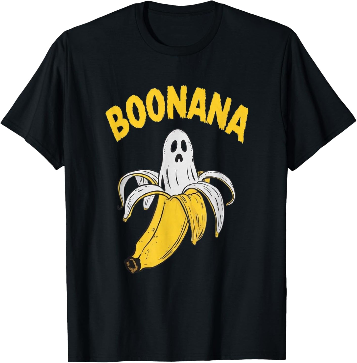 Boonana Cute Ghost Banana Halloween Costume Men Women Kids T-Shirt - T-Shirt | Black