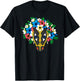 Mask and flowers - Nicaragua - Original art - Illustration T-Shirt - T-Shirt | Black