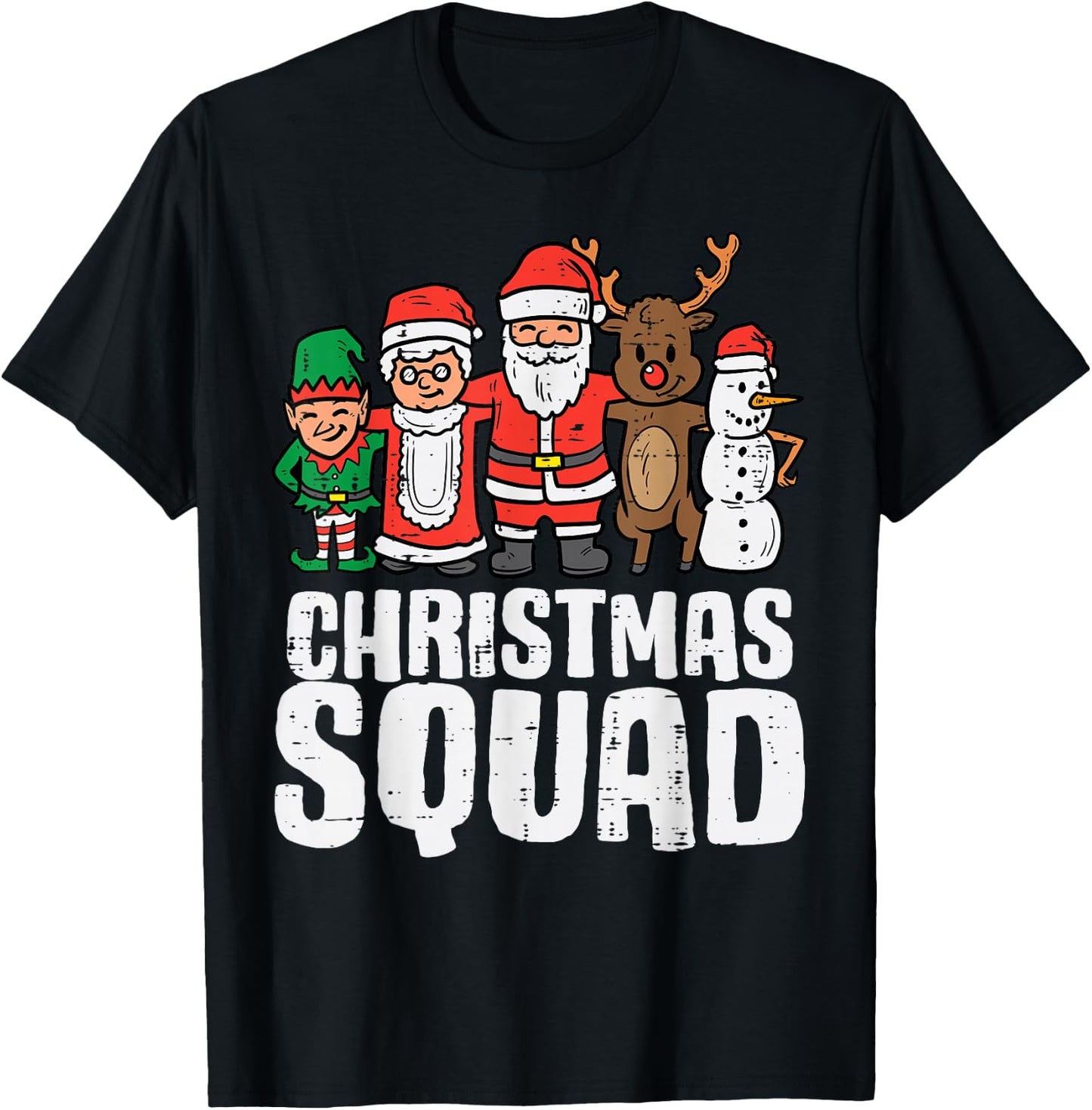 Christmas Squad Santa Elf Xmas Family Kids Boys T-Shirt - T-Shirt | Black