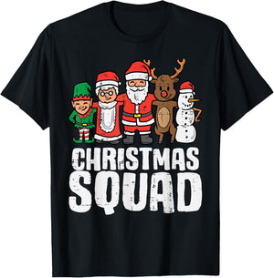 Christmas Squad Santa Elf Xmas Family Kids Boys T-Shirt - T-Shirt | Black