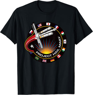 Project Hail Mary Spaceship Mission Badge Poster T-Shirt - T-Shirt | Black