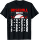 Baseball Math Double Play Baseball Lover T-Shirt - T-Shirt | Black