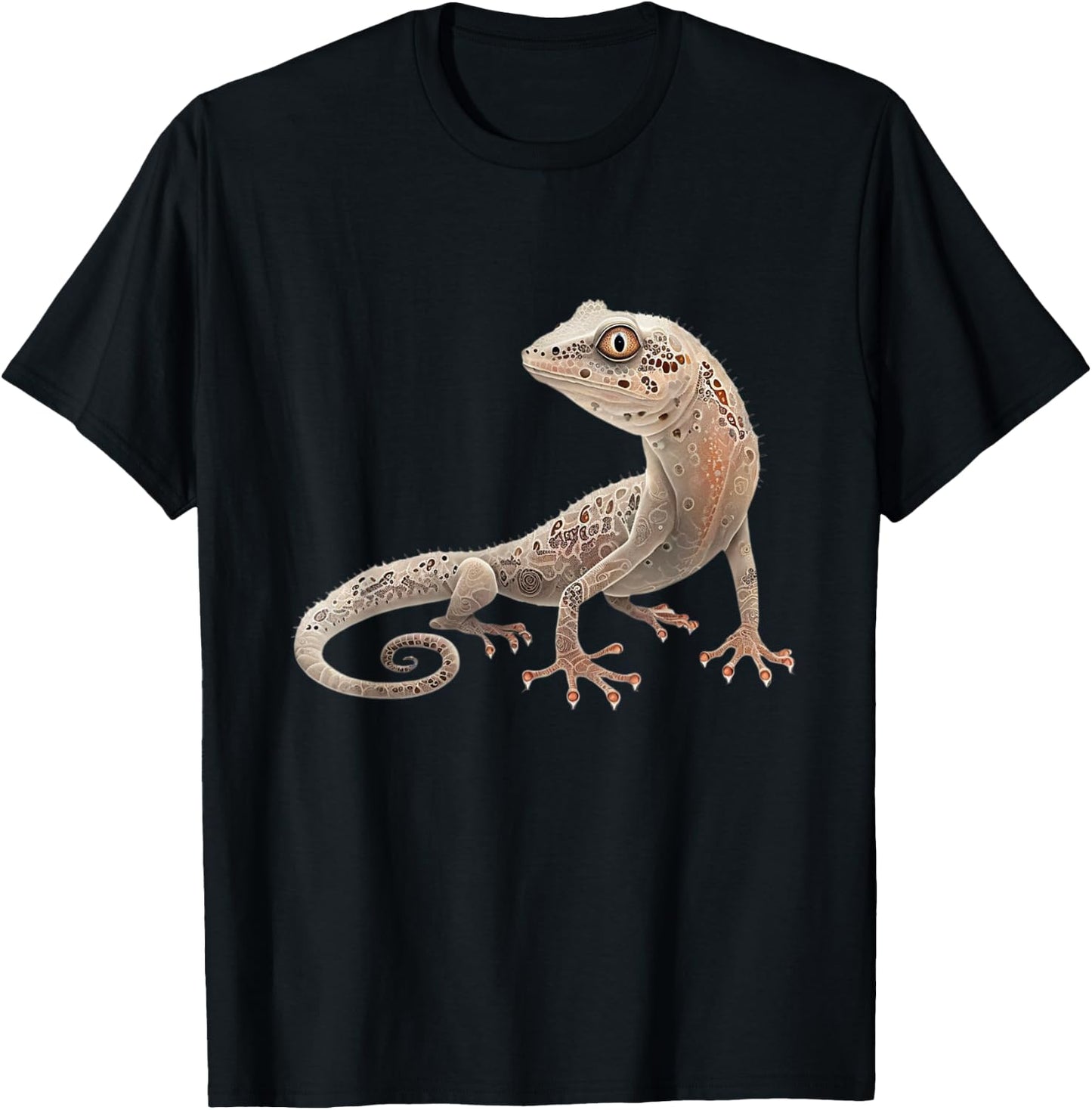 A Unique and Playful Gecko Design T-Shirt - T-Shirt | Black