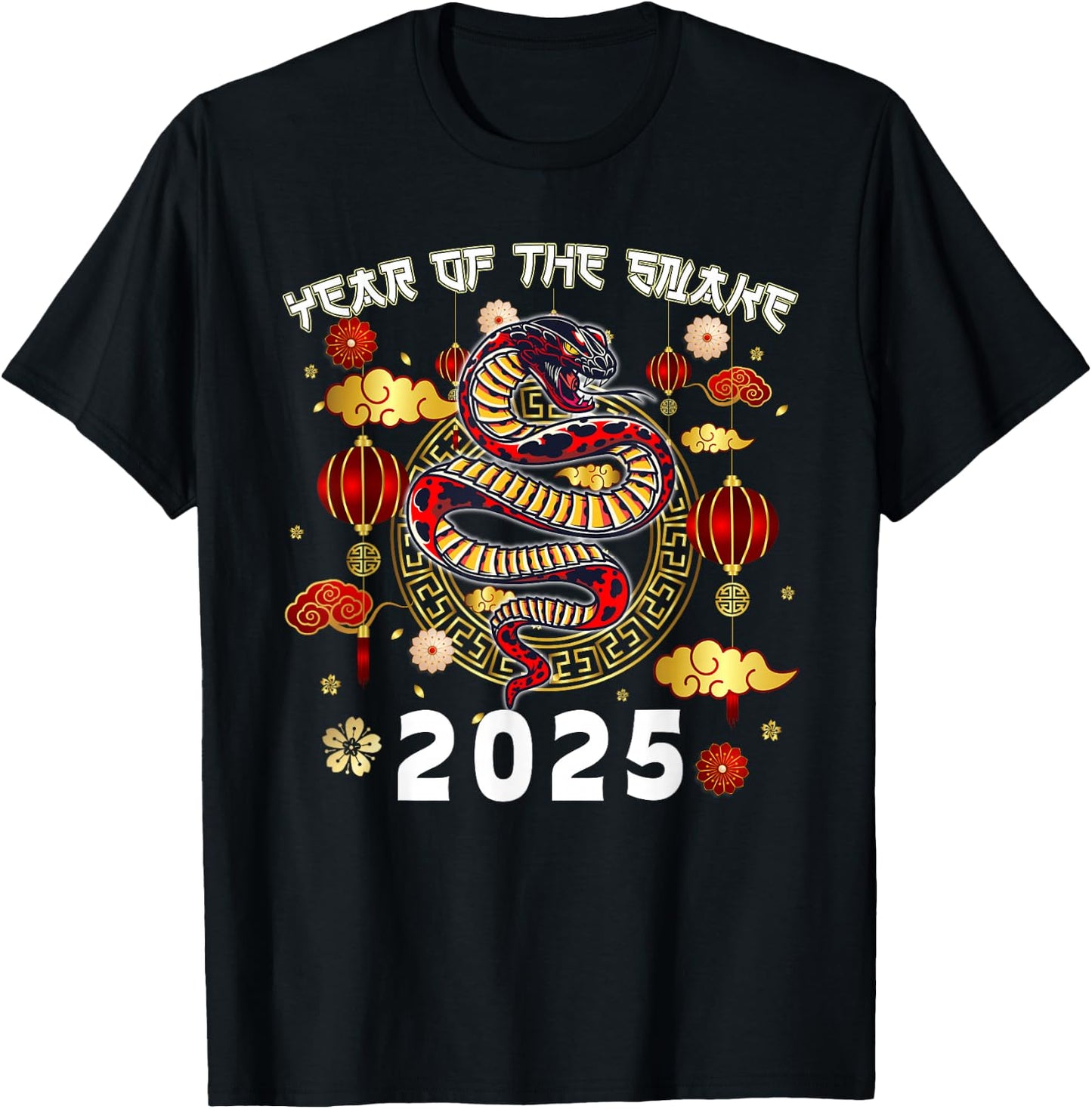 Year Of The Snake 2025 Lunar New Year Chinese New Year 2025 T-Shirt - T-Shirt | Black