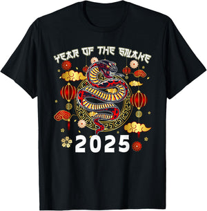 Year Of The Snake 2025 Lunar New Year Chinese New Year 2025 T-Shirt - T-Shirt | Black