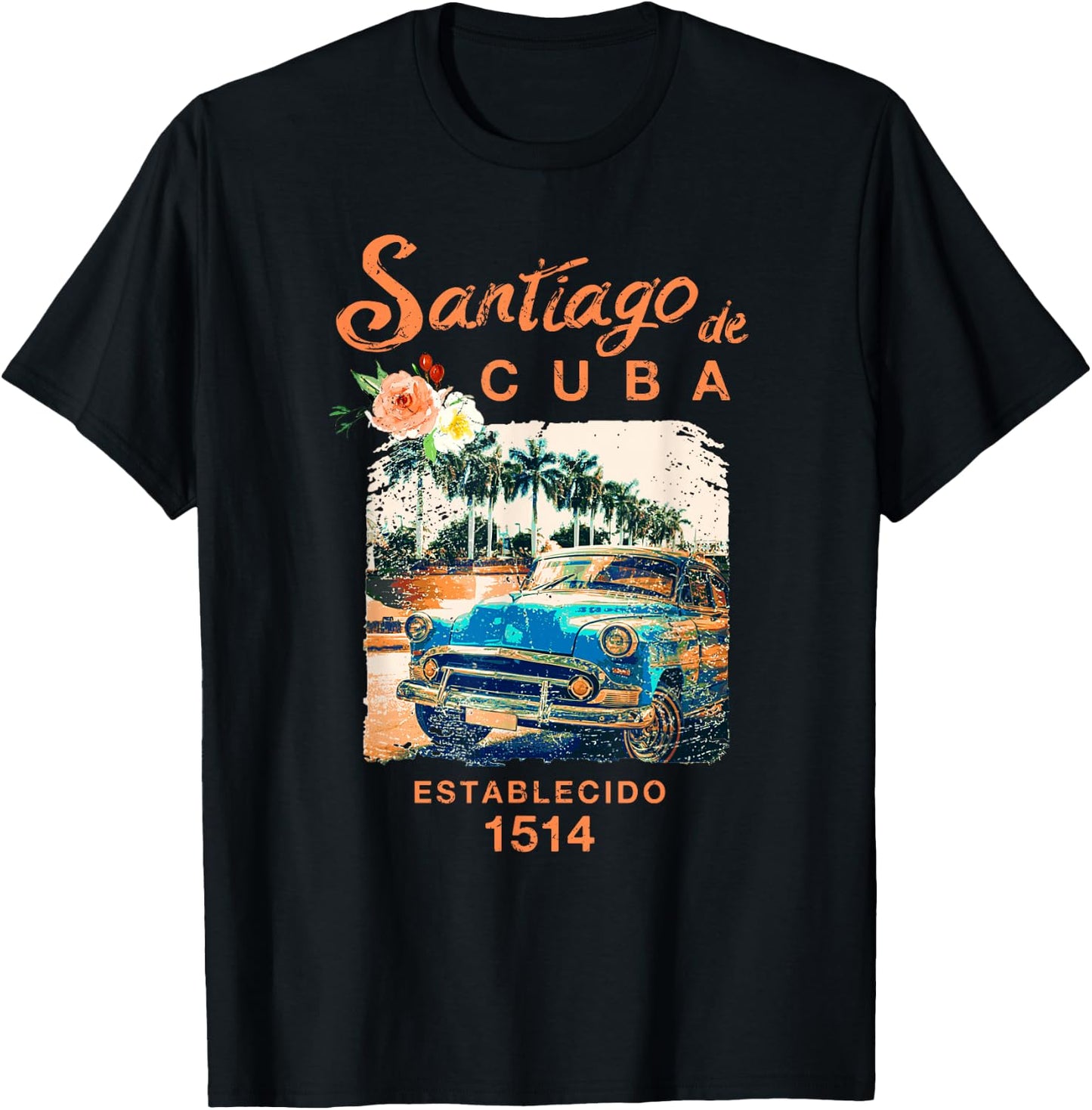 Cuba Santiago de Cuba Vintage Travel Cuban T-Shirt - T-Shirt | Black