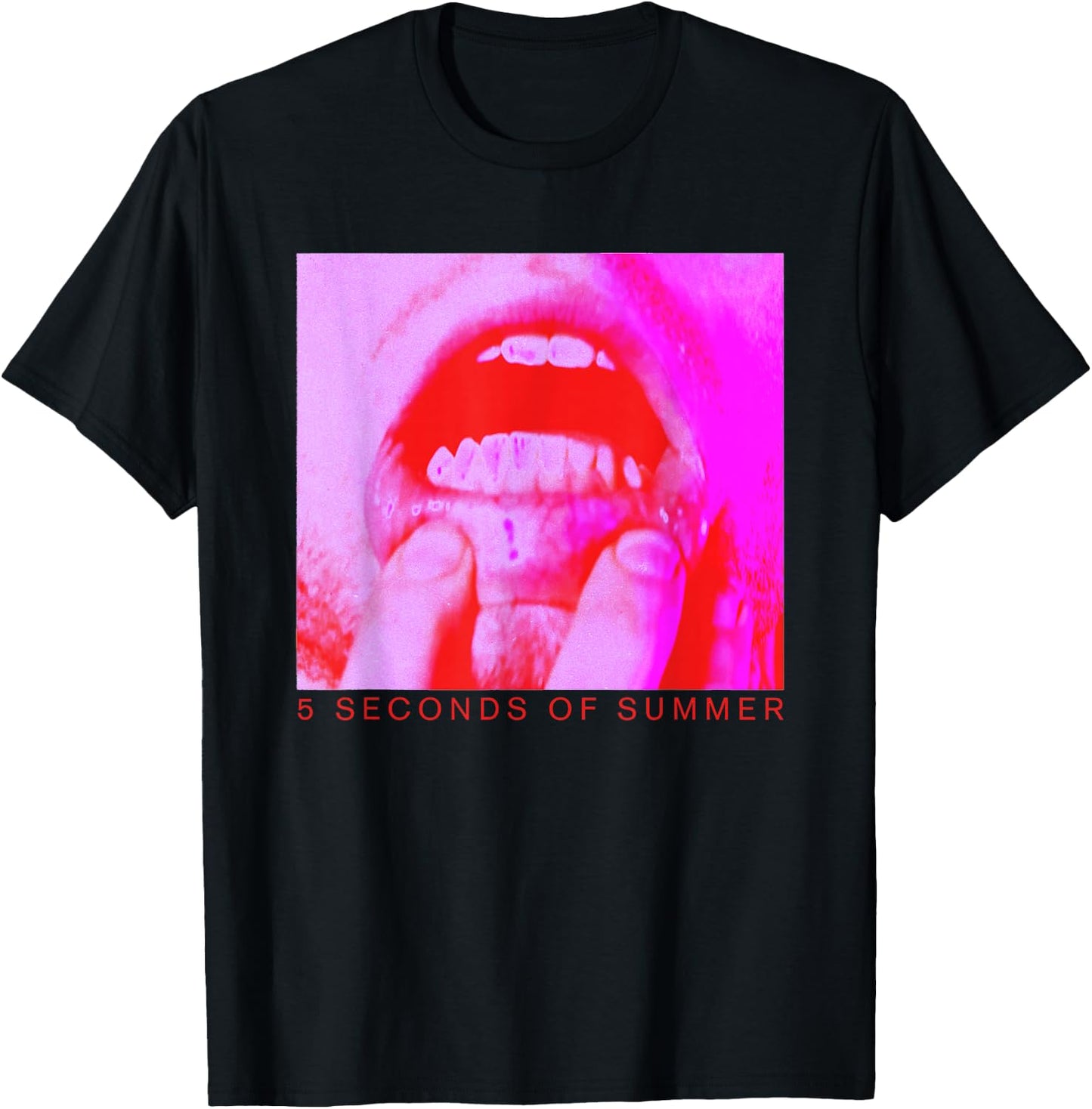 5 Seconds of Summer Lips T-Shirt - T-Shirt | Black