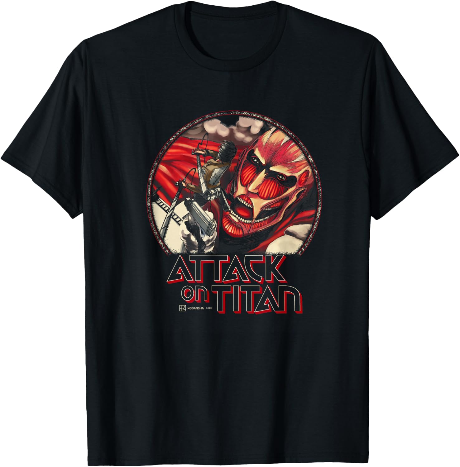 Attack on Titan Eren Yeager Vs Colossal Titan Comic Cover , Black, S T-Shirt - T-Shirt | Black