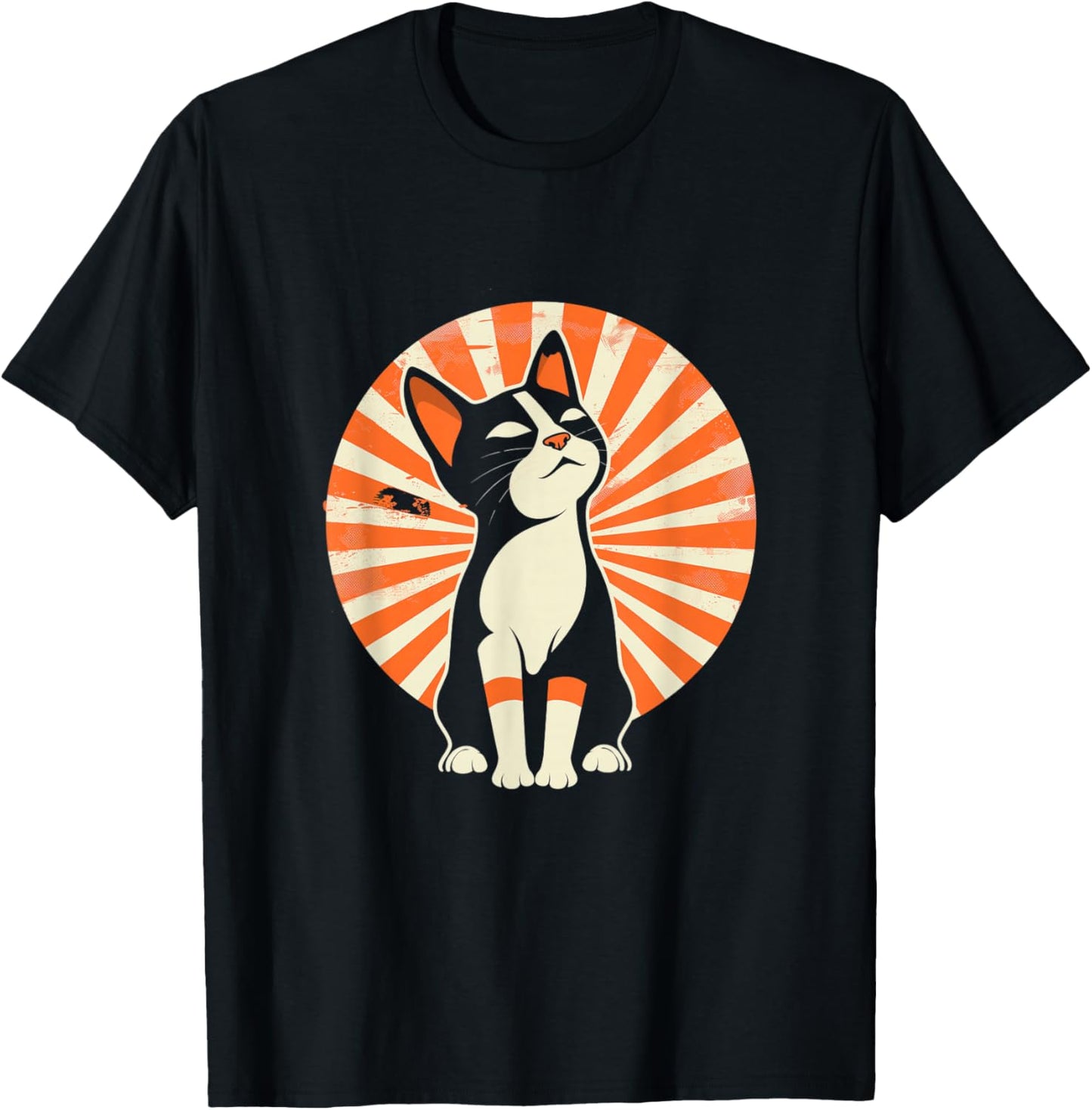 Vintage Japanese Cat , Black, S T-Shirt - T-Shirt | Black