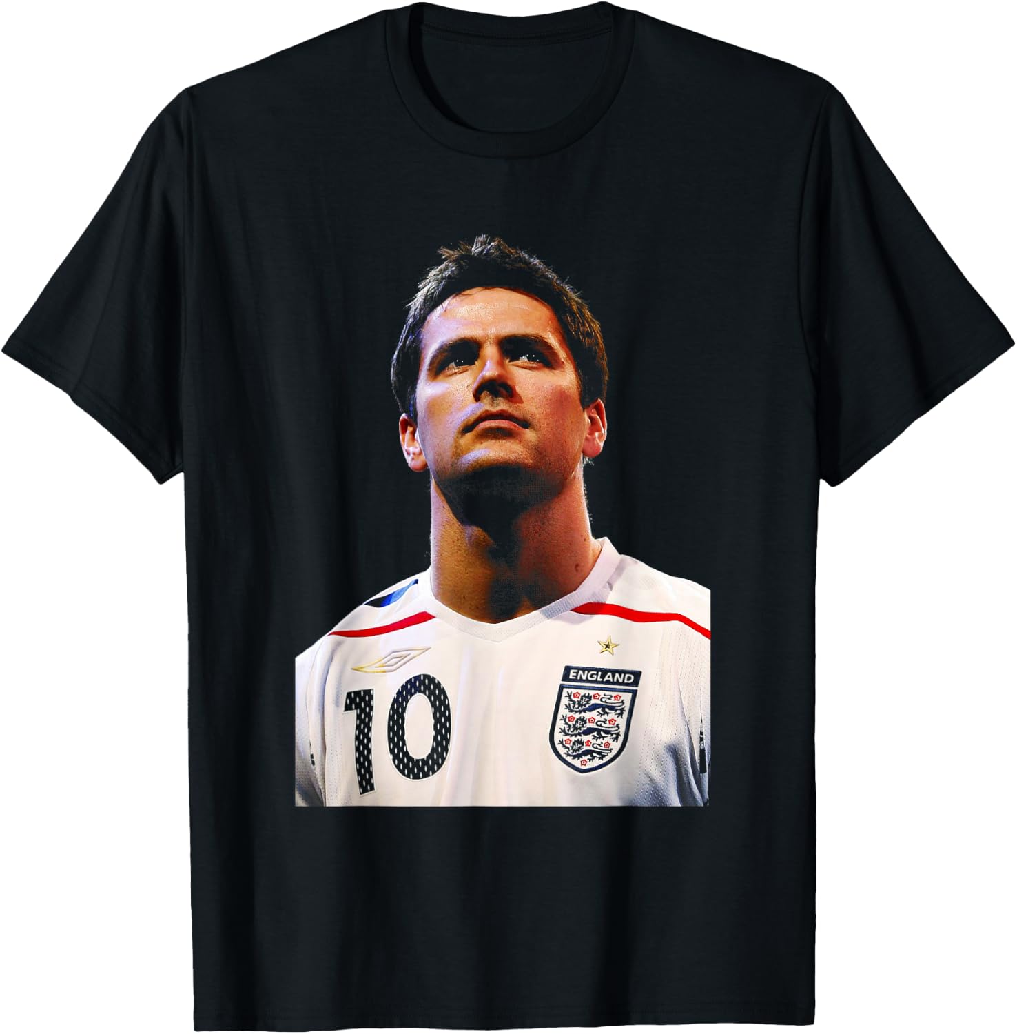 Michael Owen 2007 England Kit World Cup Football T-Shirt - T-Shirt | Black