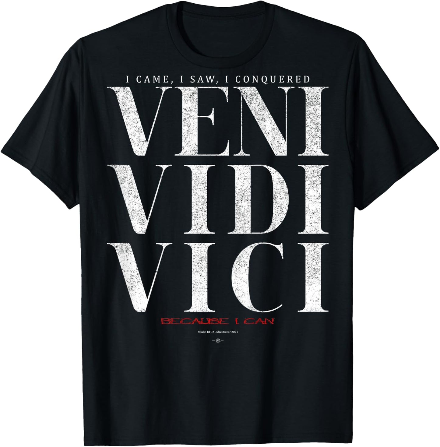 VENI VIDI VICI Lettering , black T-Shirt - T-Shirt | Black