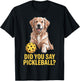Golden Retriever Pickleball Court Dog Pup Player T-Shirt - T-Shirt | Black