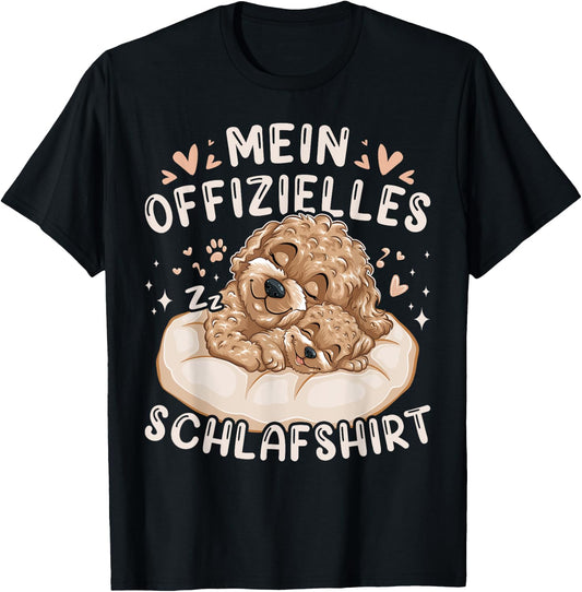 My Official Sleep Shirt Maltipoo Dog and Puppy , black T-Shirt - T-Shirt | Black