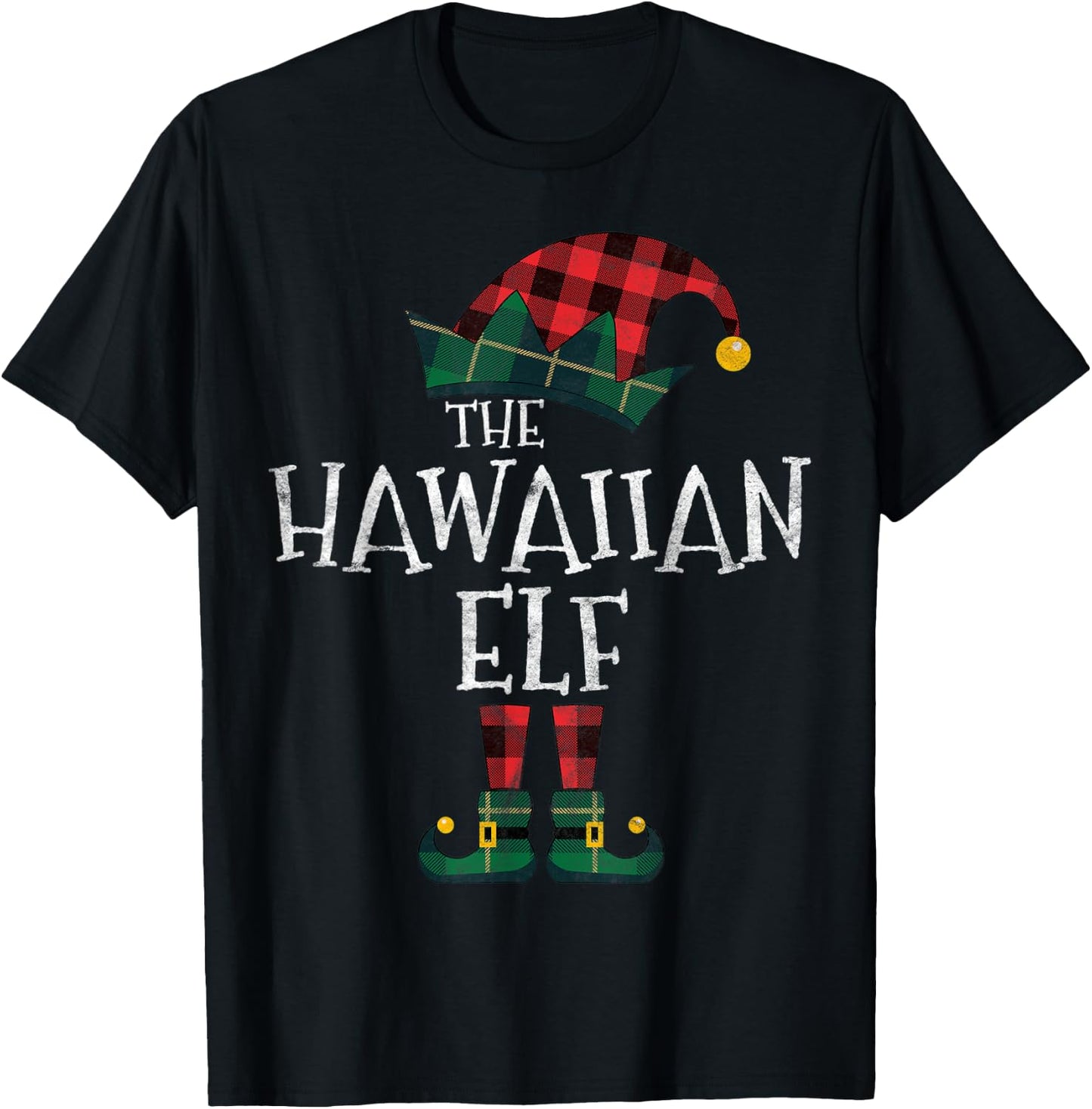 The Hawaiian Elf Matching Family Group Gift Funny Christmas T-Shirt - T-Shirt | Black