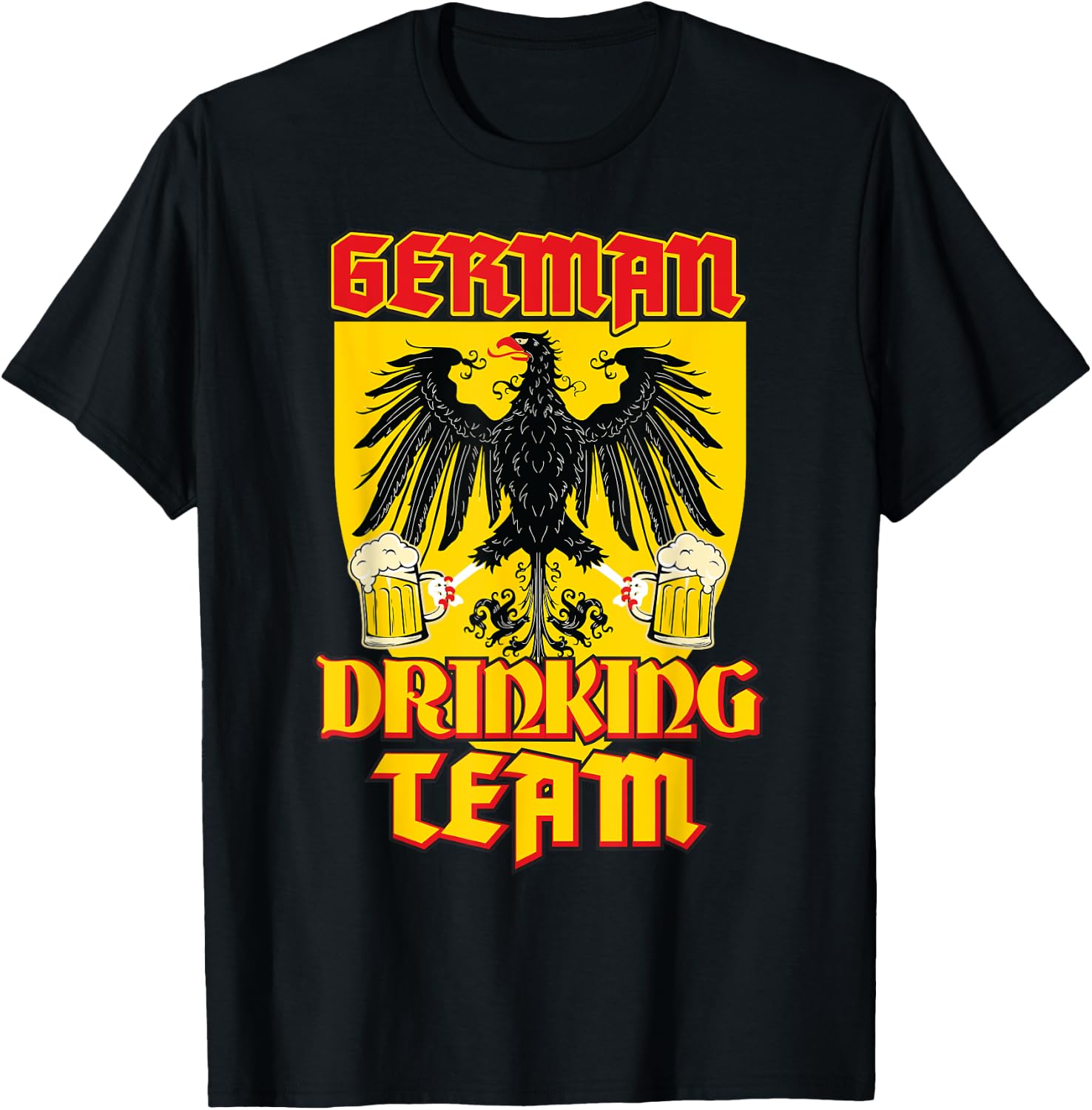 German Team of Drinking Germany Flag Funny Oktoberfest Gift T-Shirt - T-Shirt | Black