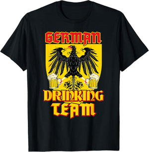 German Team of Drinking Germany Flag Funny Oktoberfest Gift T-Shirt - T-Shirt | Black