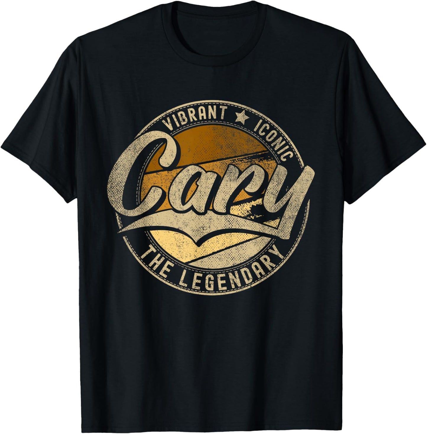 Cary NC | North Carolina | Vintage Distressed T-Shirt - T-Shirt | Black