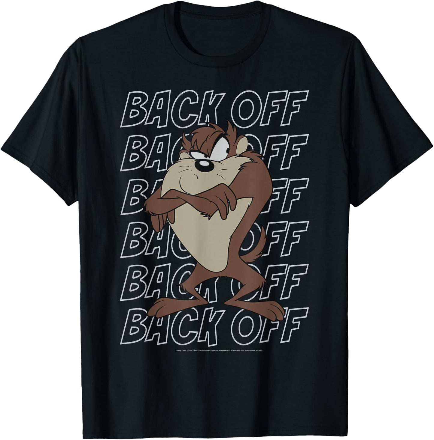 Looney Tunes Taz Back Off Portrait Small T-Shirt - T-Shirt | Black