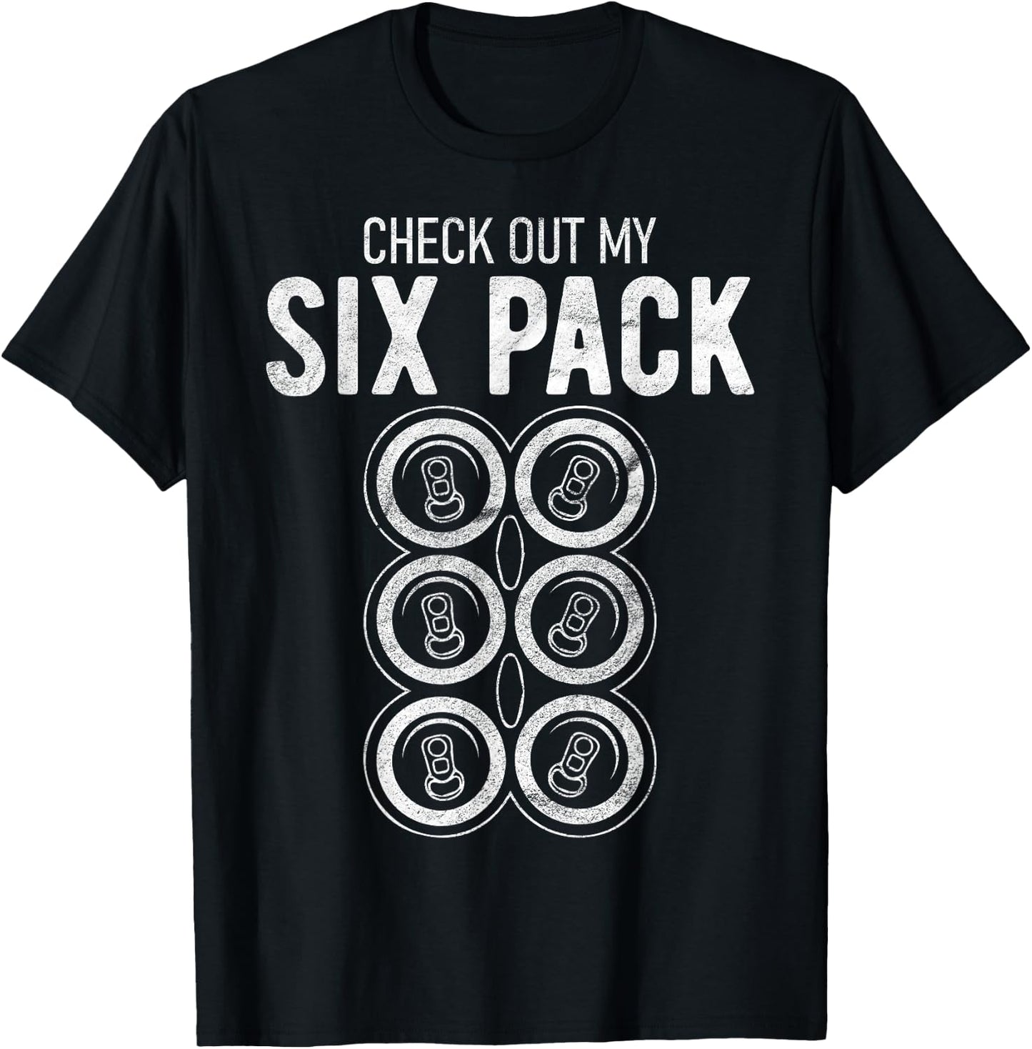 Check Out My Six Pack Funny Beer, Funny Drinking T-Shirt - T-Shirt | Black