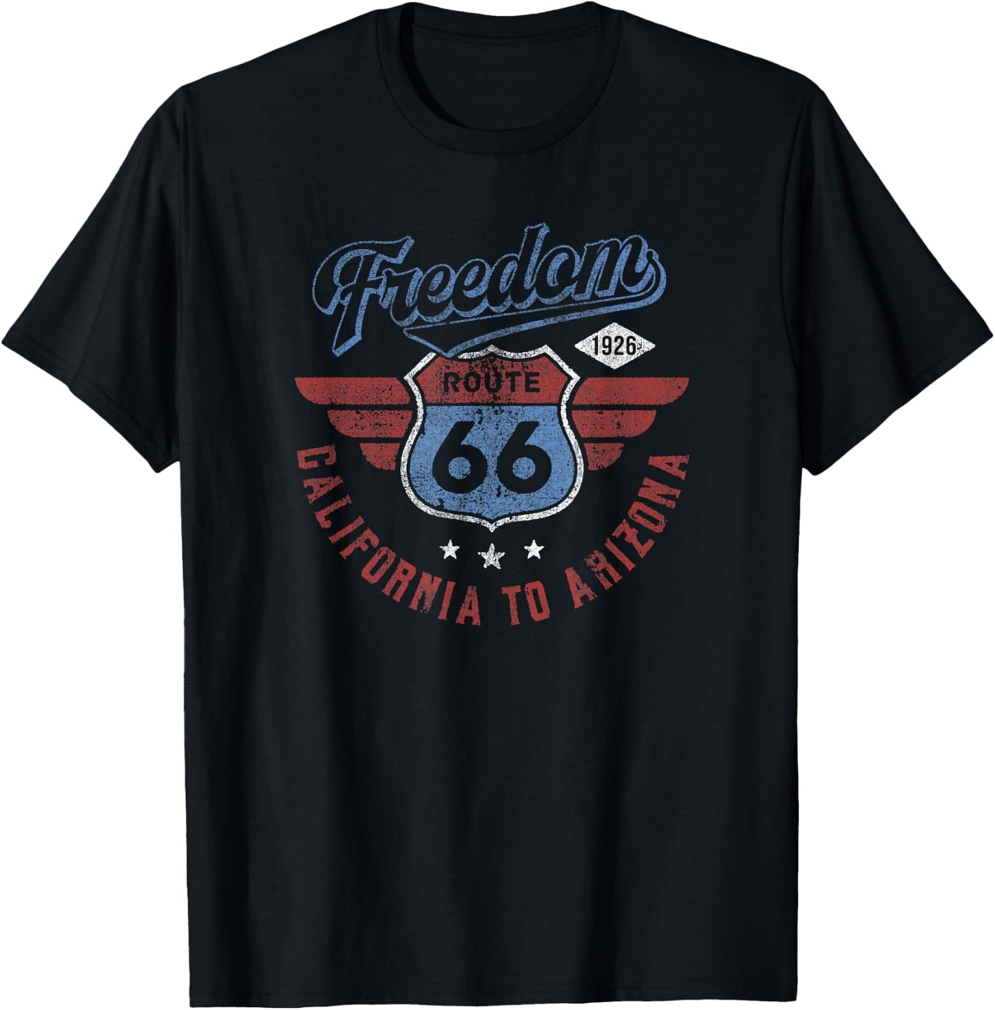 Trendy Route 66 Freedom California to Arizona 1926 , black T-Shirt - T-Shirt | Black