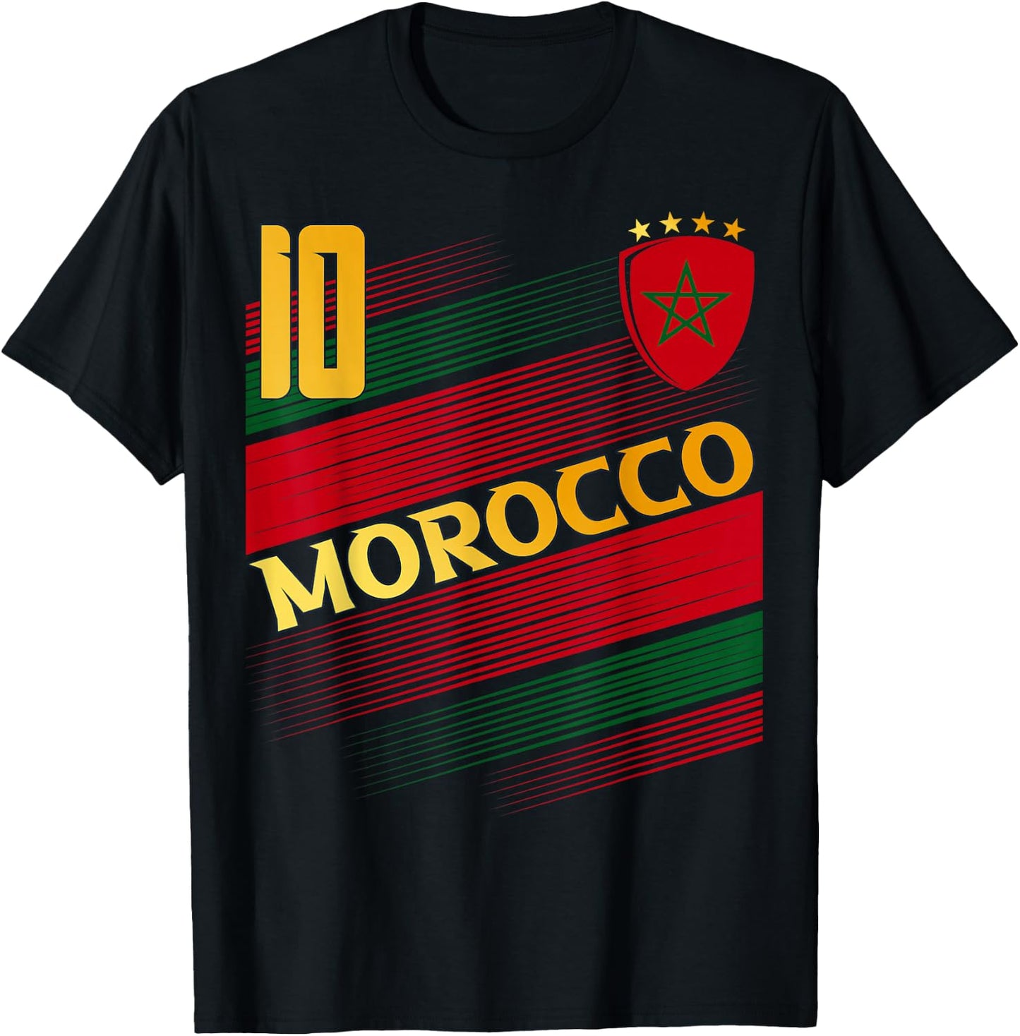 Morocco Flag Moroccan Pride Lovers T-Shirt - T-Shirt | Black