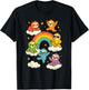 Colorful Sloths With A Rainbow Kawaii Sloth T-Shirt - T-Shirt | Black