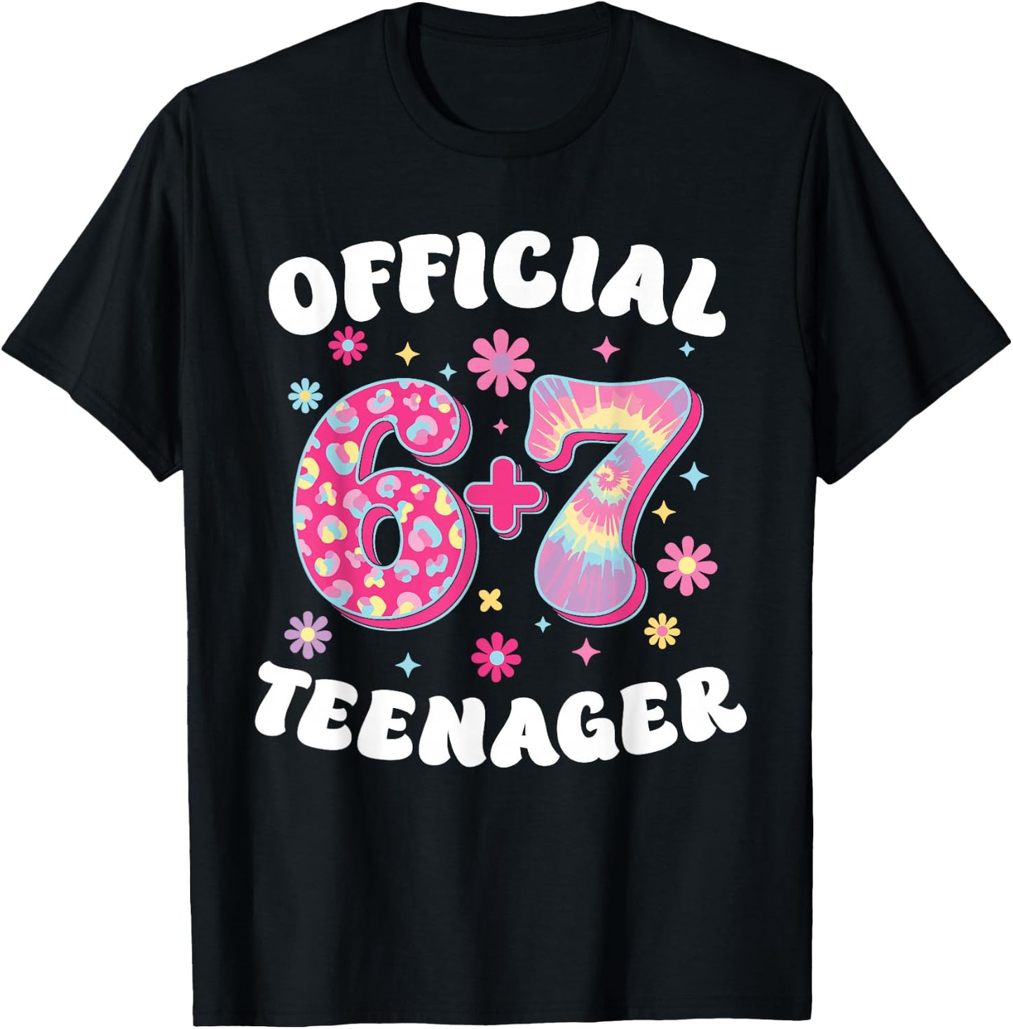 Official 6 Plus 7 Teenager 13 Geburtstag 67 Meme T-Shirt - T-Shirt | Black