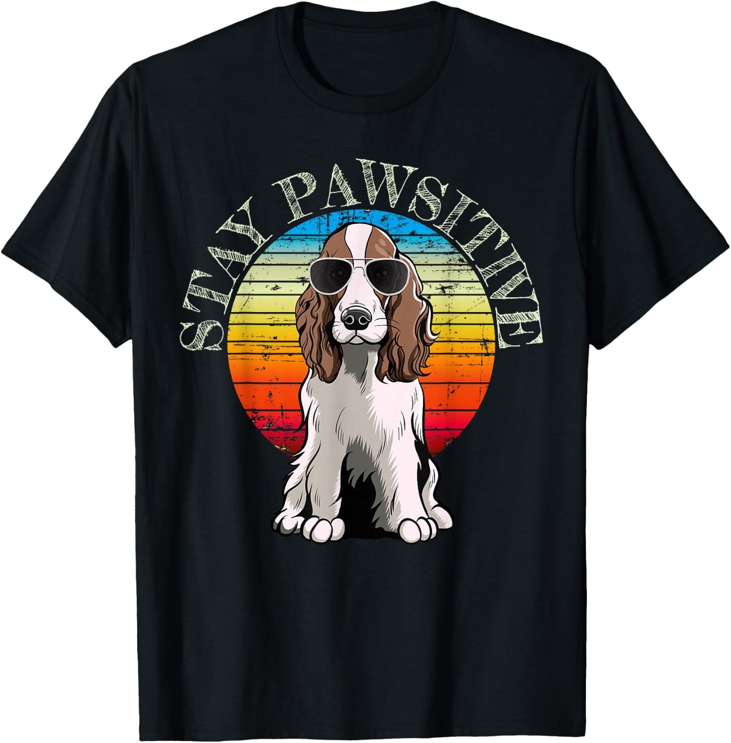 English Springer Spaniel Dog Women Girls Kids T-Shirt - T-Shirt | Black