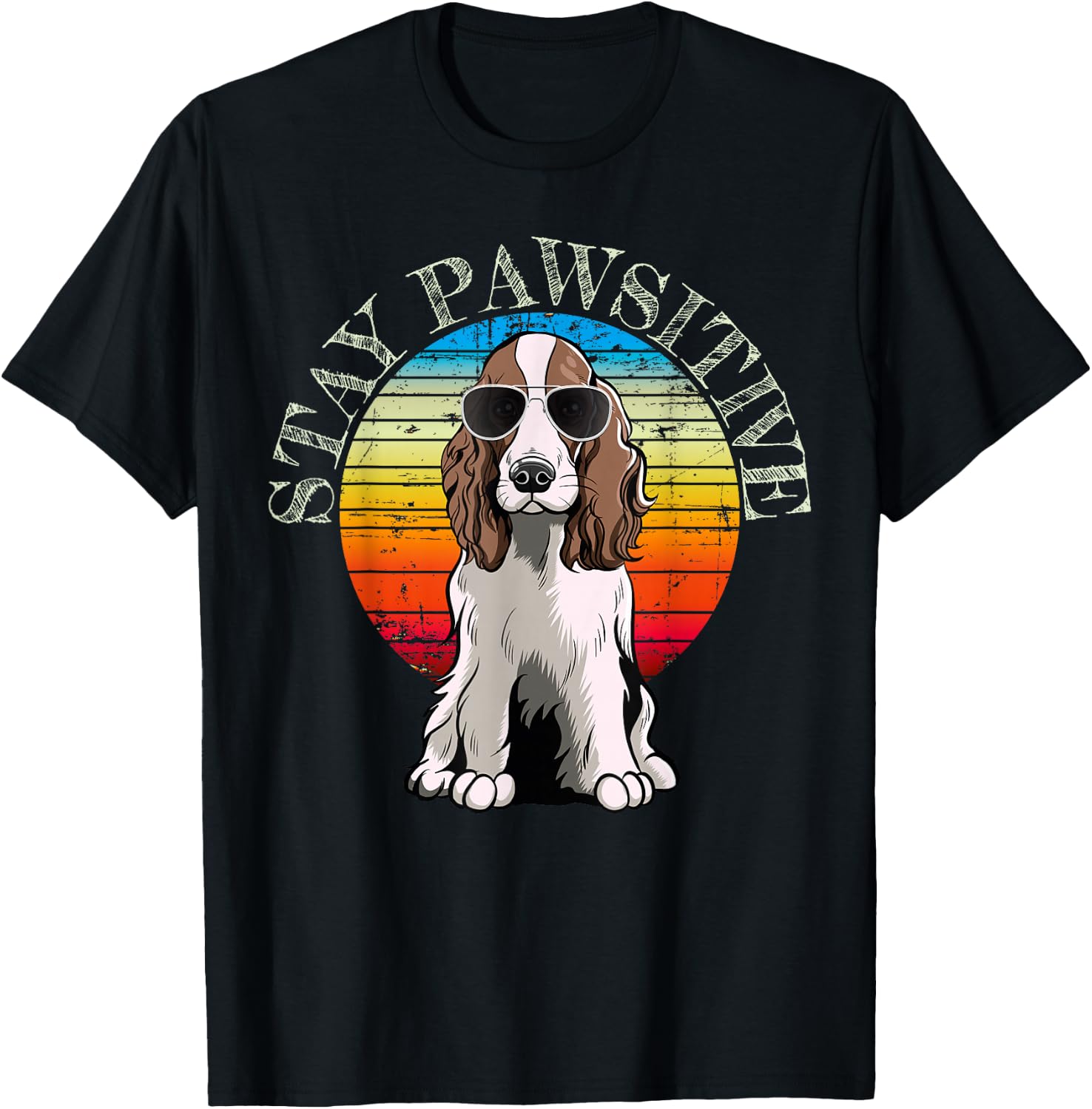 English Springer Spaniel Dog Women Girls Kids T-Shirt - T-Shirt | Black