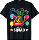 Pool Party Squad Funny Pineapple Summer Vacation T-Shirt - T-Shirt | Black