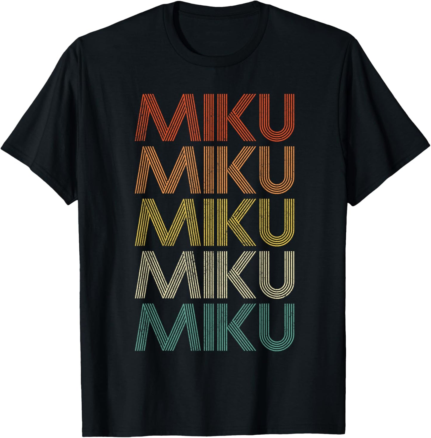 Miku Retro Vintage T-Shirt - T-Shirt | Black