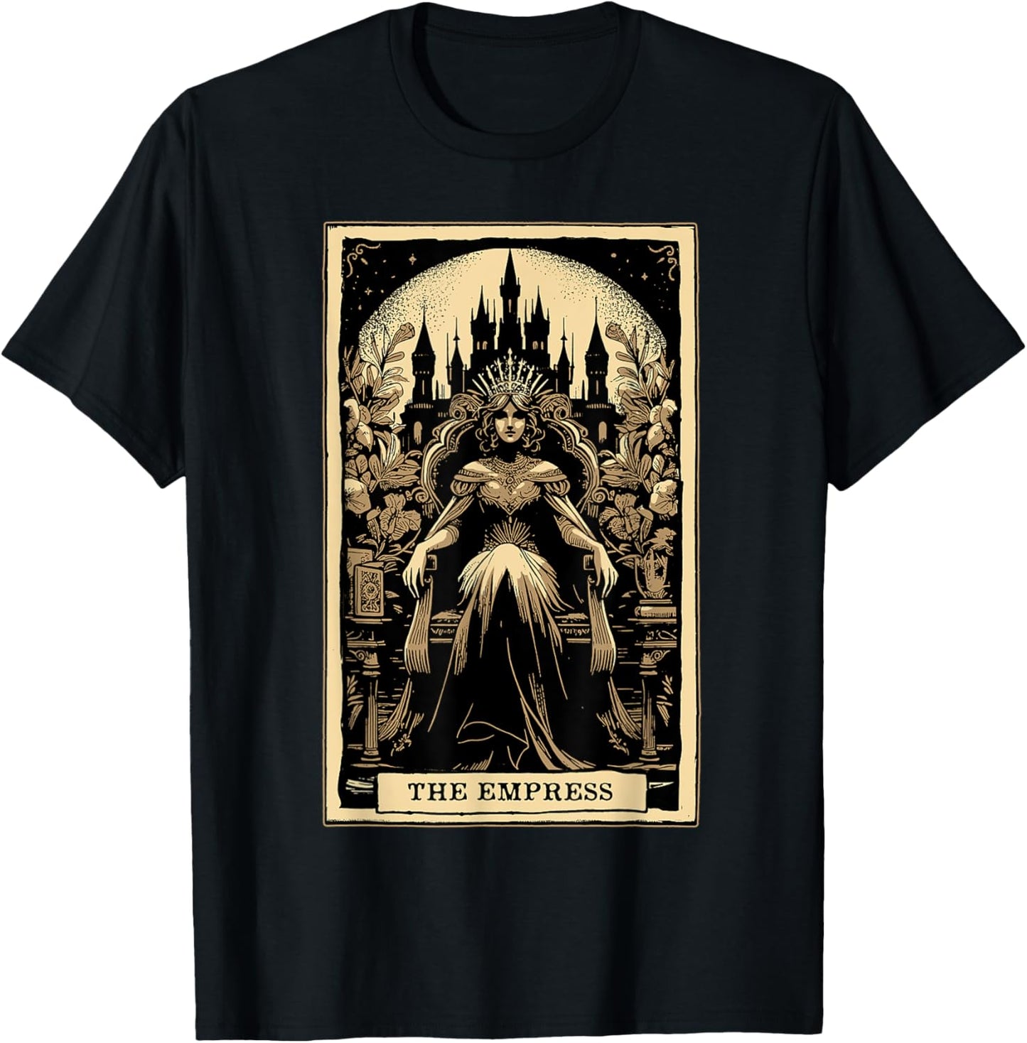 Tarot Card Shirt The Empress Tarot Card Major Arcana T-Shirt - T-Shirt | Black