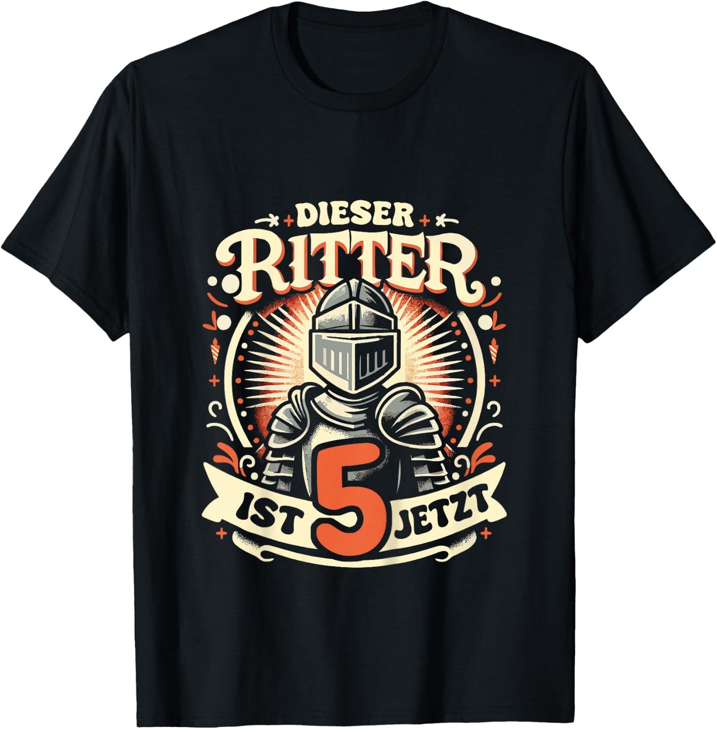 5. Geburtstag Dieser Ritter ist 5 Jahre Geburtstagsgeschenk T-Shirt - T-Shirt | Black