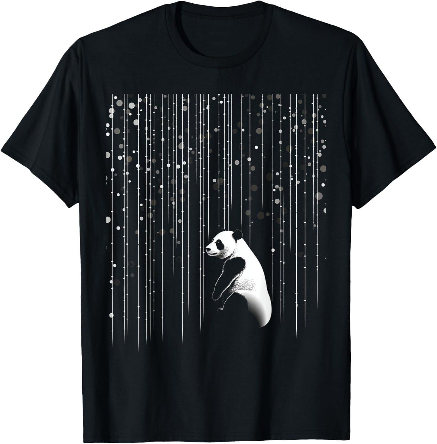 Panda Animal Graphic Art Panda T-Shirt - T-Shirt | Black