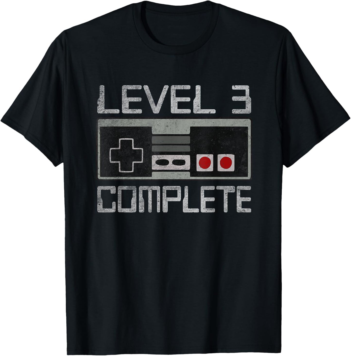 Level 3 Complete 3 Year 3rd Wedding Anniversary Her T-Shirt - T-Shirt | Black