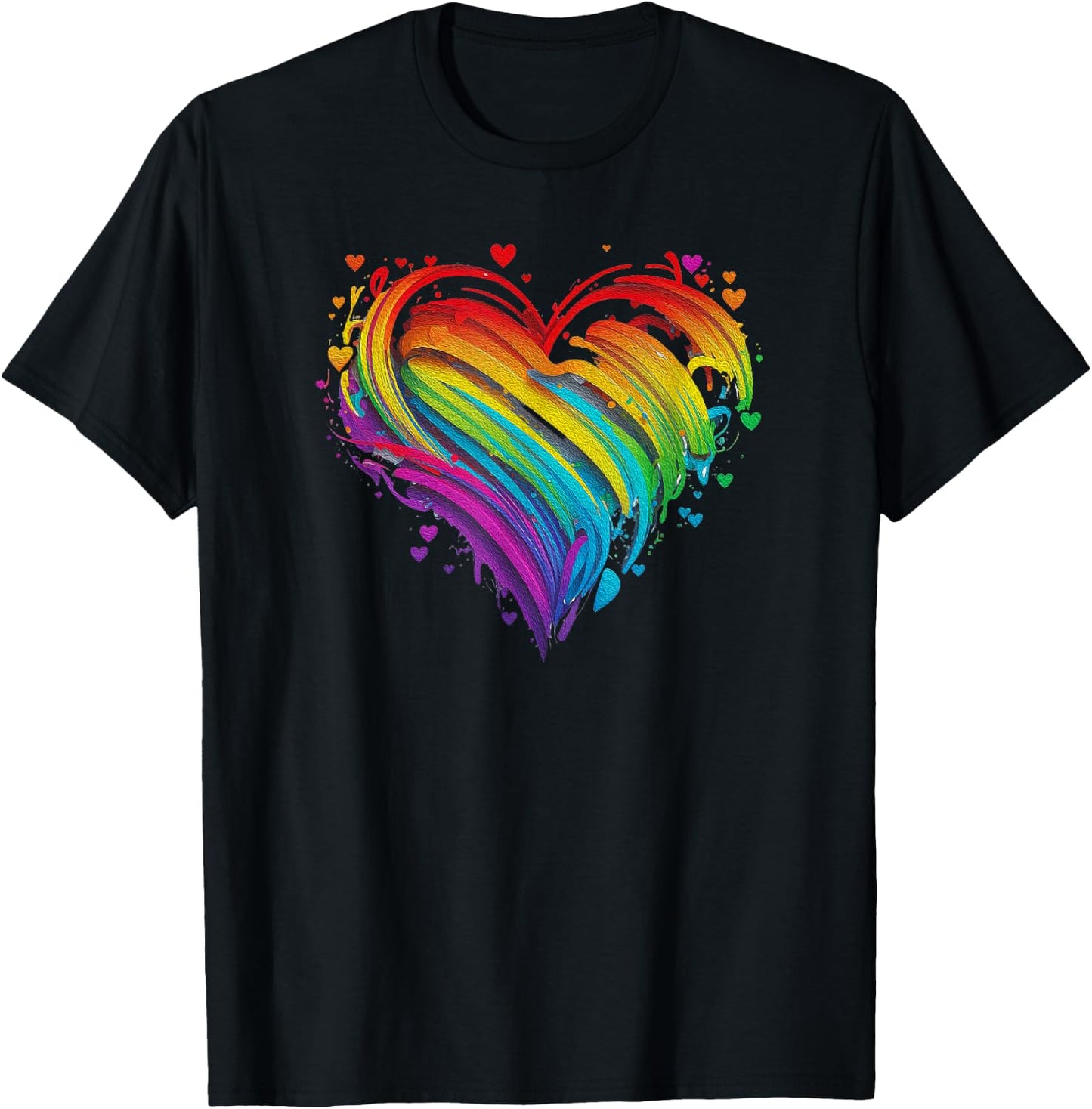CSD LGBT Rainbow LGBTQ Heart Pride Love Just Love , black T-Shirt - T-Shirt | Black
