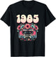 1985 Birthday Vintage Woman 40th Birthday 1985 , Black T-Shirt - T-Shirt | Black