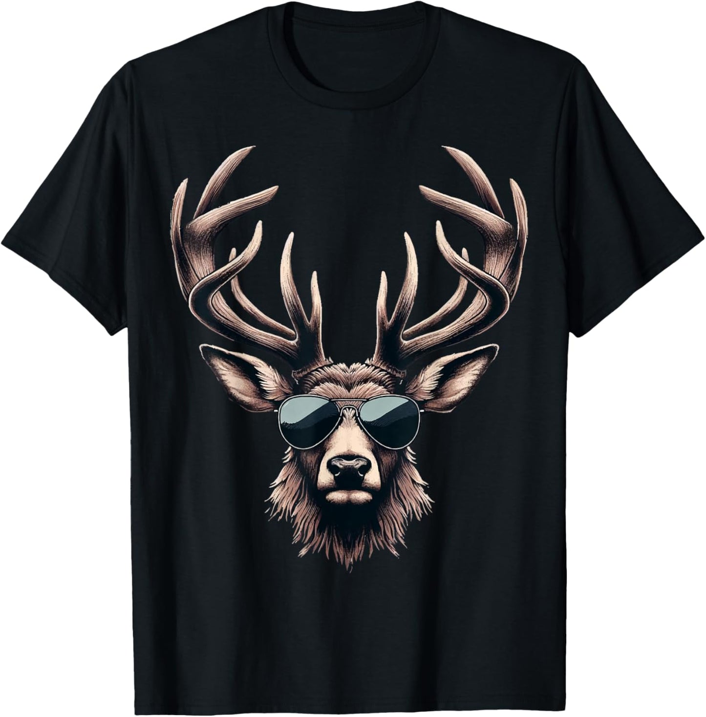 Deer Men's Costume Shirt Leather Trousers Shirt Costume , black T-Shirt - T-Shirt | Black