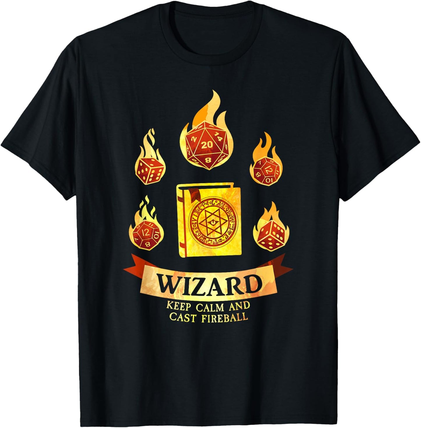 Wizard Fantasy RPG TRPG Gamer Class T-Shirt - T-Shirt | Black