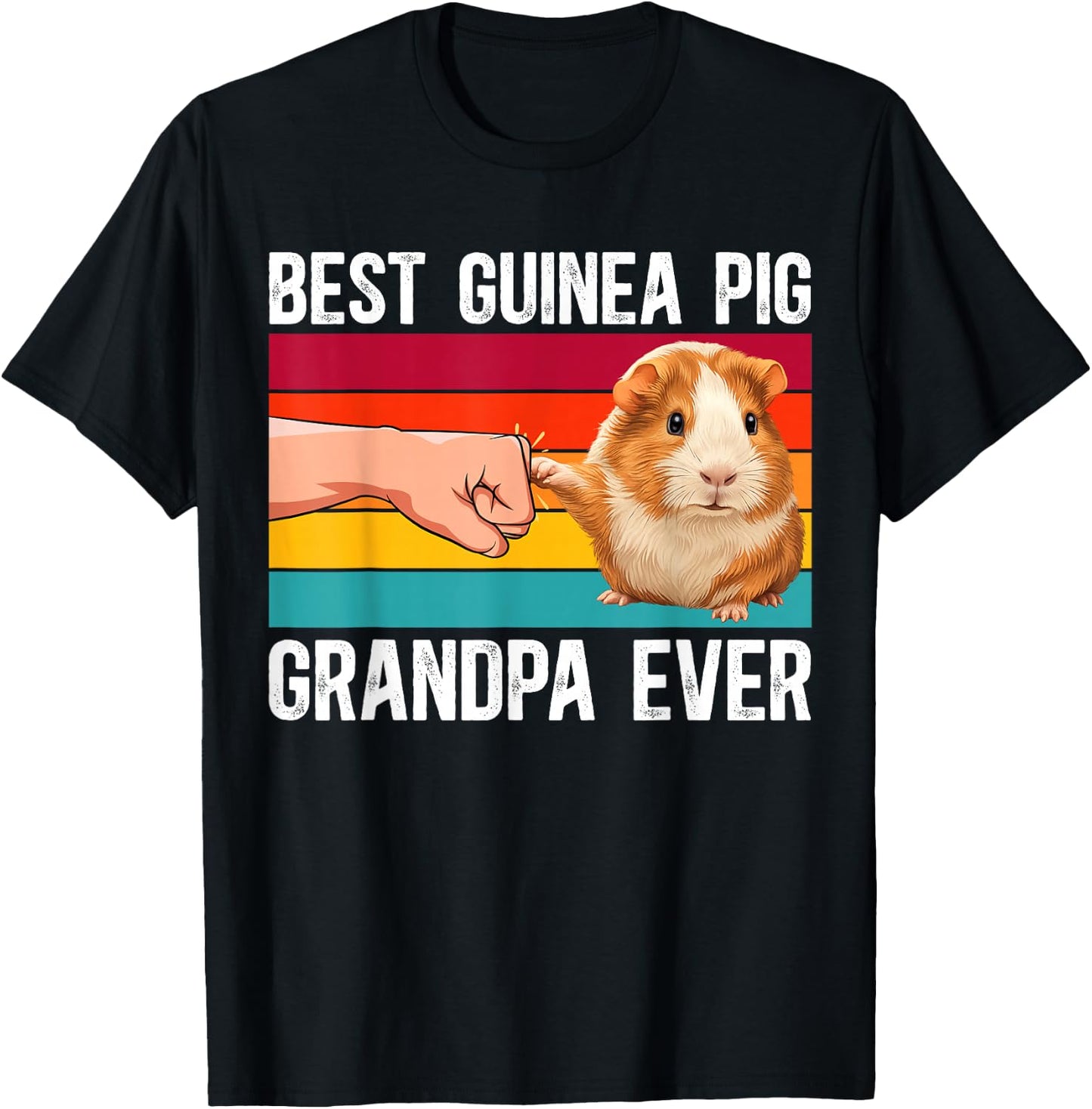 Best Guinea Pig Grandpa Guinea Pig Owner Guinea Pig Lover T-Shirt - T-Shirt | Black