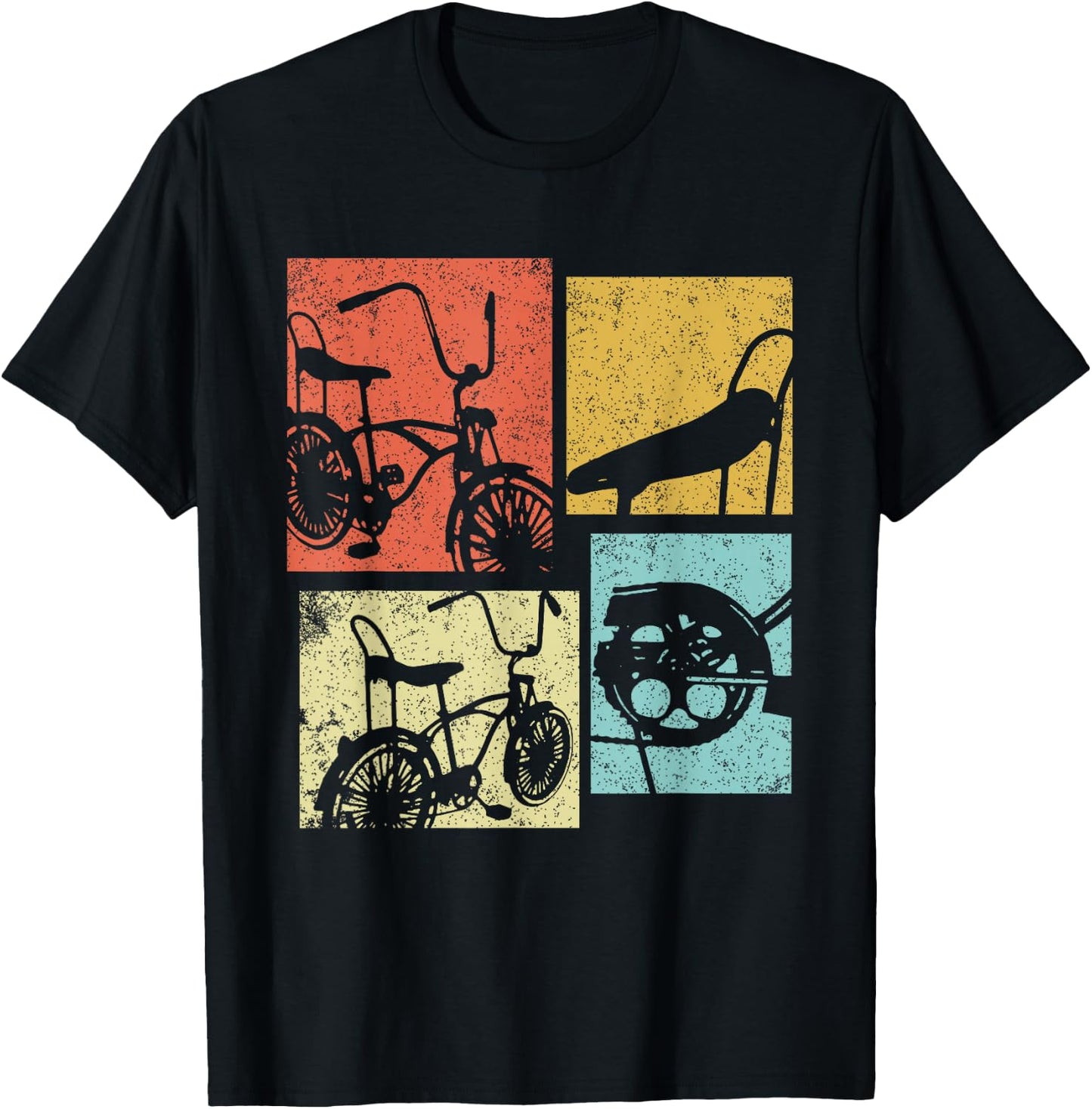 Vintage Low Rider Bicycle Retro Chicano Cholo Lowrider Bike T-Shirt - T-Shirt | Black