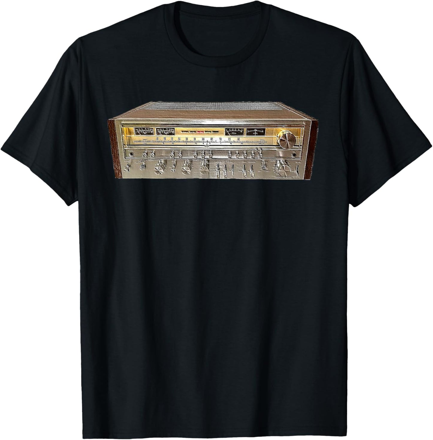 Vintage Stereo Receiver, Audiophile, Hi Fidelity T-Shirt - T-Shirt | Black
