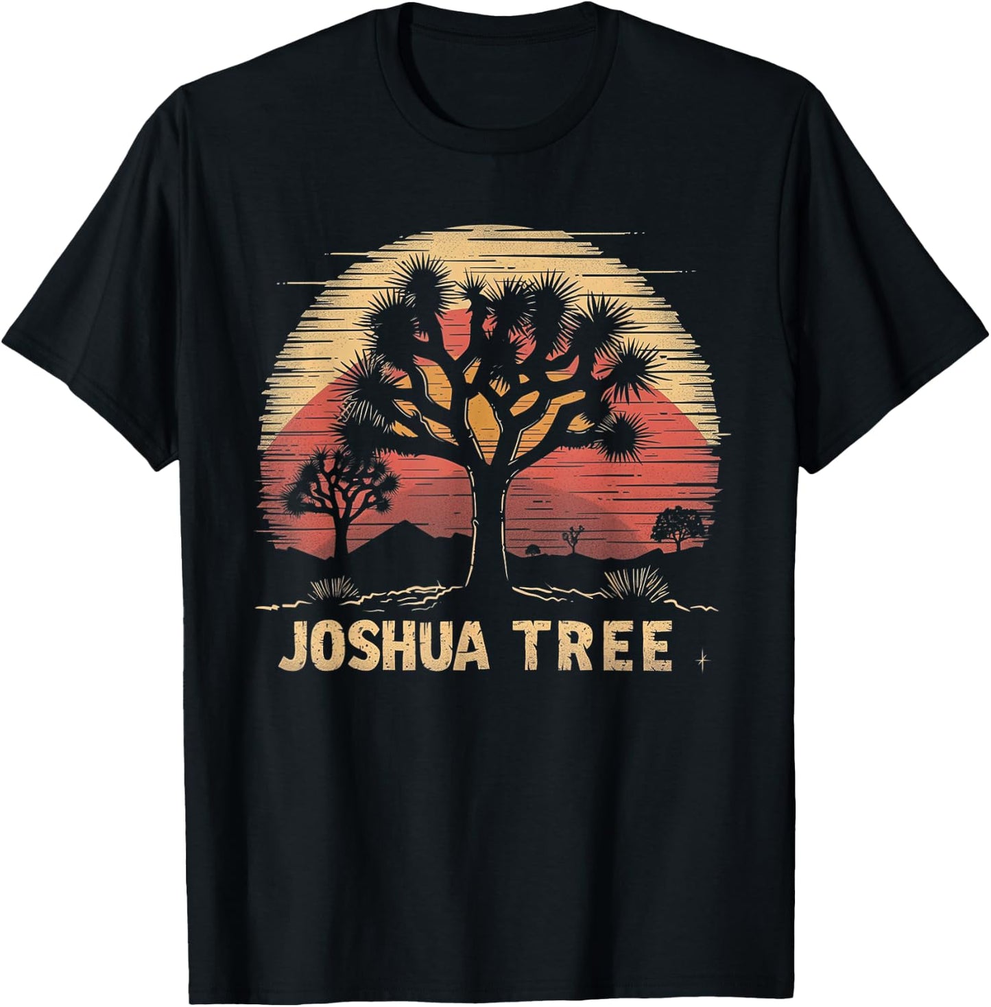 Joshua Tree - US National Park Vintage Men Women Kids Retro T-Shirt - T-Shirt | Black