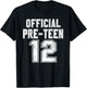 12 Official Pre-Teen 12th Birthday Boy Gifts 12 Year Old T-Shirt - T-Shirt | Black