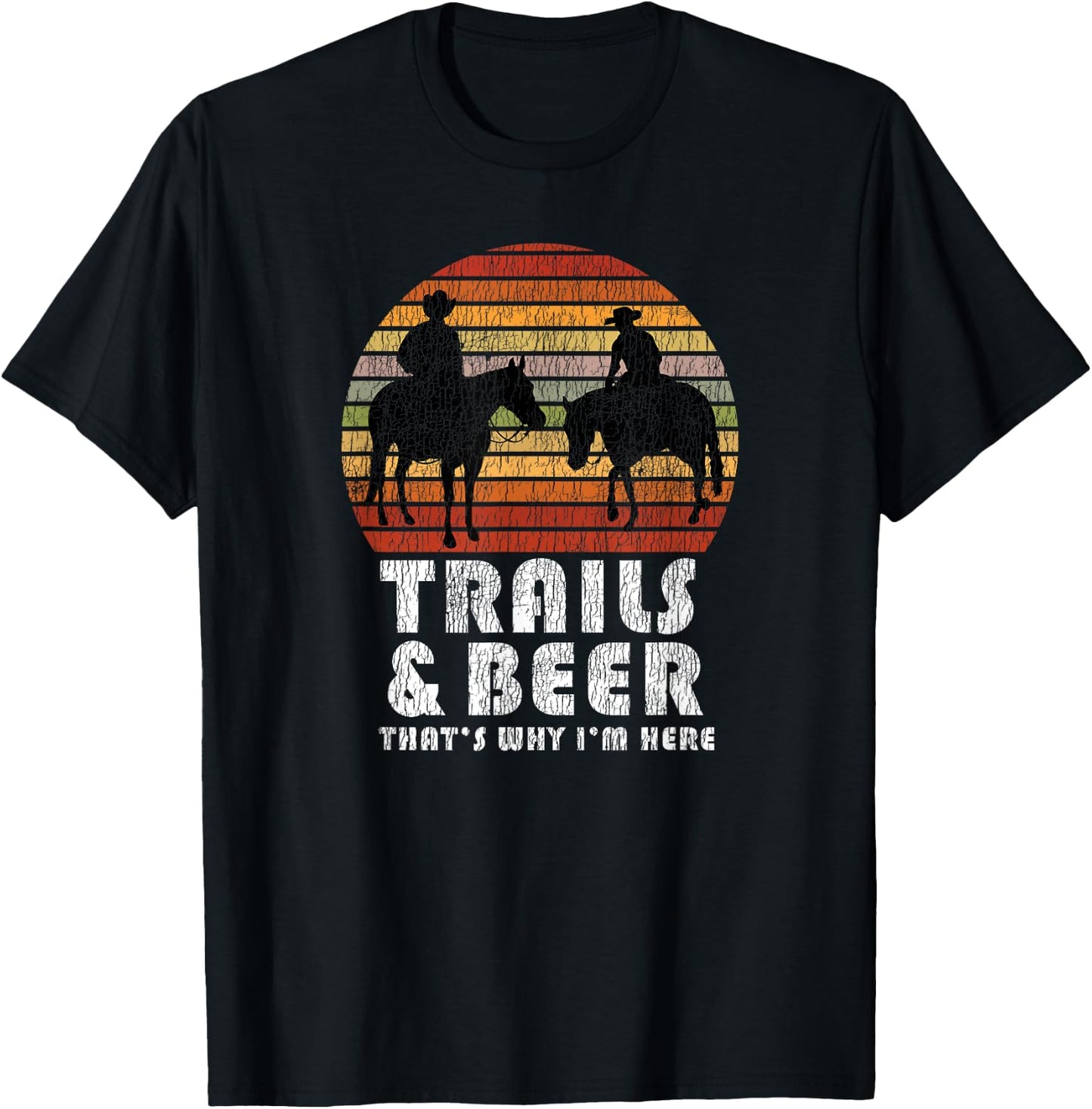 Funny Camping Saying | Horse Trail Riding Women T-Shirt - T-Shirt | Black