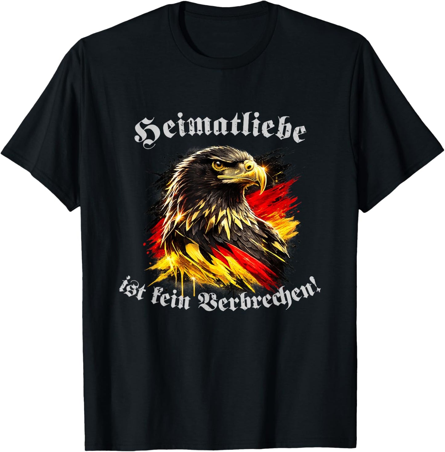 Heimatliebe ist kein Verbrechen! Deutscher Adler Klassik T-Shirt - T-Shirt | Black