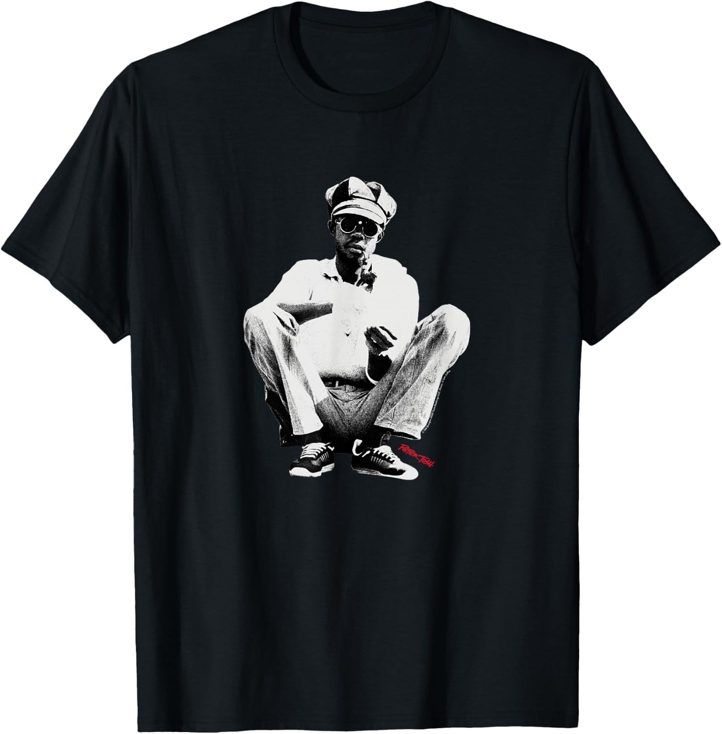 Peter Tosh Sitting Photo by Lee Jaffee T-Shirt - T-Shirt | Black