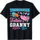 Touchdown or Tutus Granny Loves You Cute Gender Reveal Baby T-Shirt - T-Shirt | Black