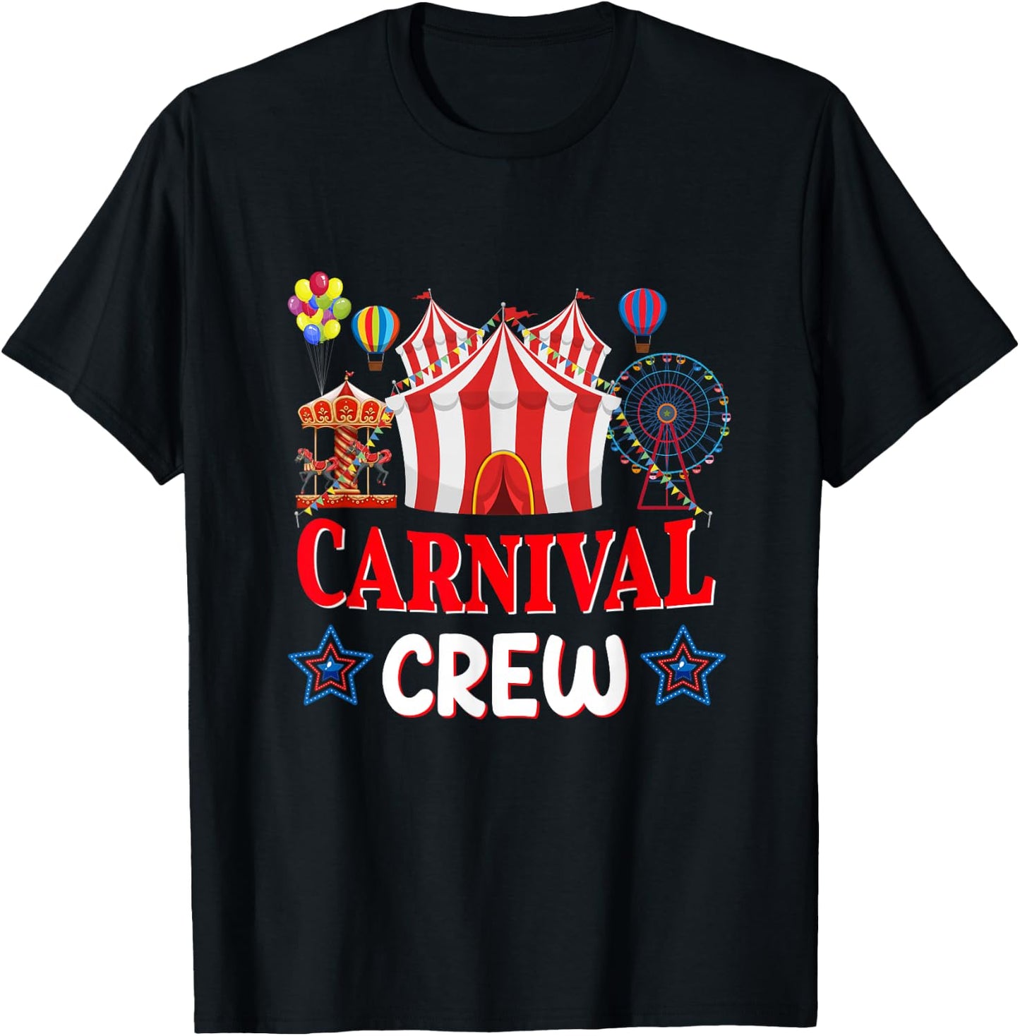 Carnival Crew Circus Costume Circus Theme Outfits For Girls T-Shirt - T-Shirt | Black